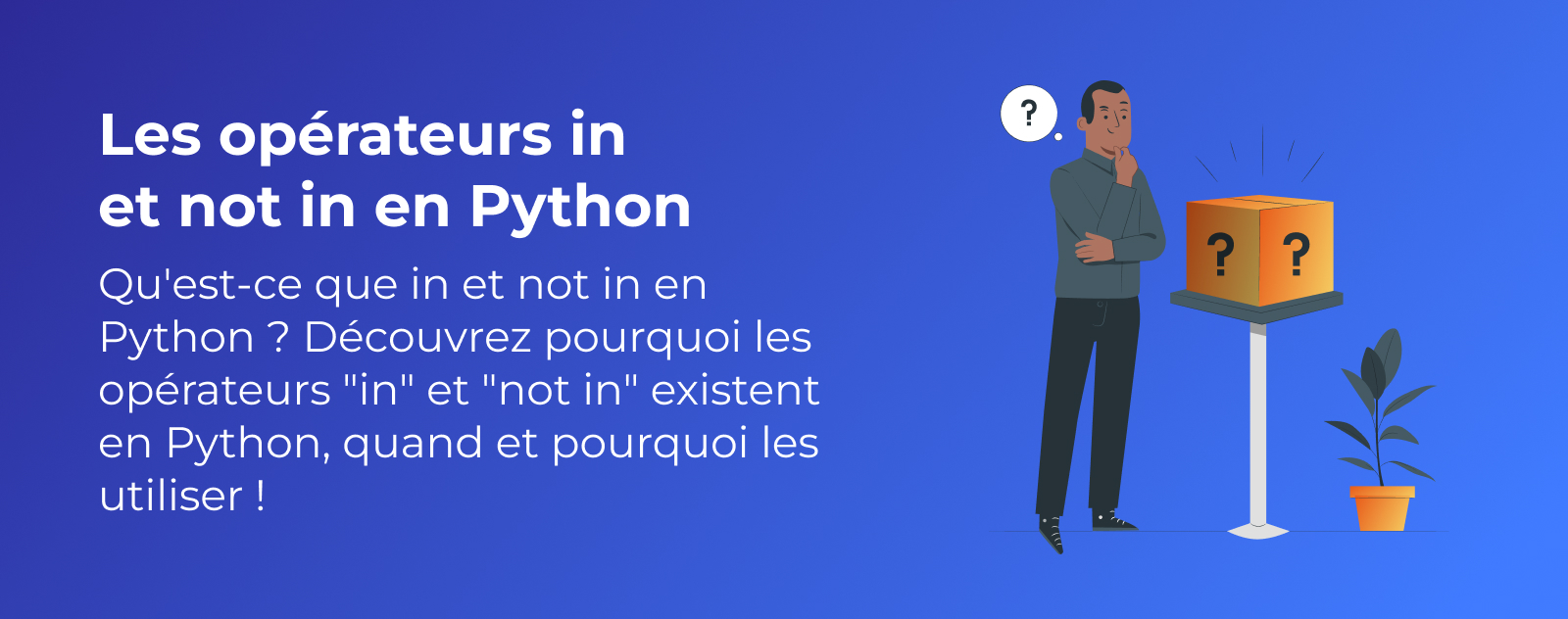 Les opérateurs in et not in en Python