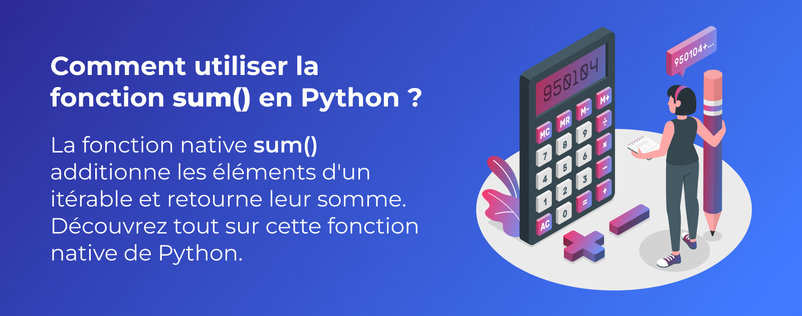 La fonction sum() en Python